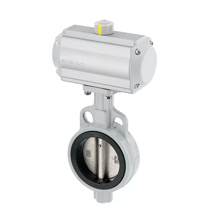 PN16 Pneumatic Ductile Iron Butterfly Valve with Flanged Ends